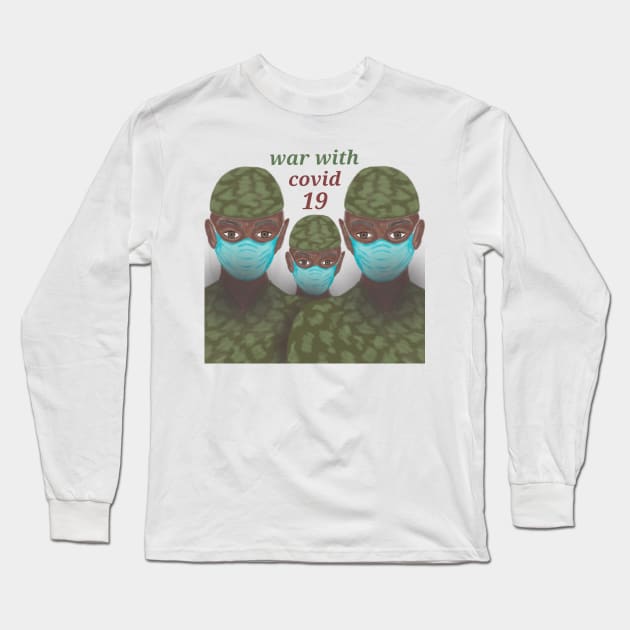 war with covid 19 Long Sleeve T-Shirt by Lunika